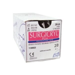 Suture SMI SURGICRYL PGA 5/0 3/8 circle Ds-16