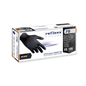 Guanti Nitrile neri R78 Reflexx Taglia L 100pz