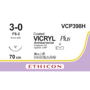 Ethicon Suture Vicryl plus VCP398H 3/0 FS2 36 pz