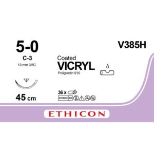 Ethicon Suture Vicryl plus V385H 5/O Ago C-3 36 pz