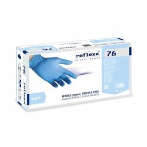 Guanti Nitrile azzzurri R76 Reflexx Taglia 100pz